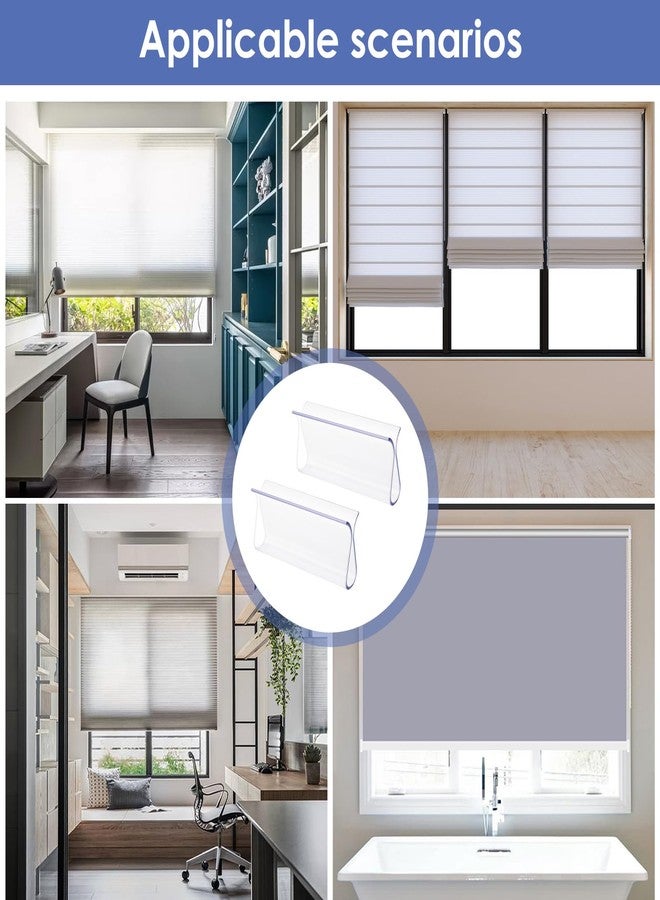 Aysatogc 2PCS Shade Pulls for Roller Shades, Plastic Roller Hem Grip Pull Down Shades Blinds for Windows Home Car Rolling Curtain Accessories (Clear) - Image 4